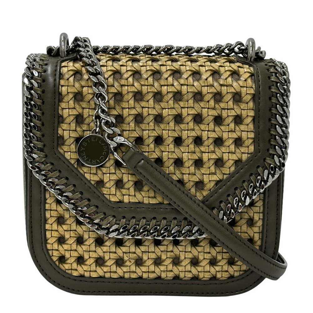 Stella McCartney handbag for women, Falabella Box shoulder bag, wicker mini k...